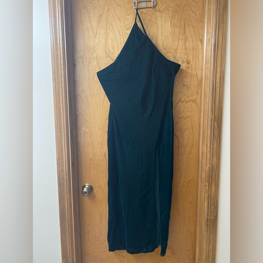One shoulder midi dress